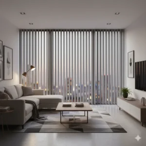 persianas verticales gris